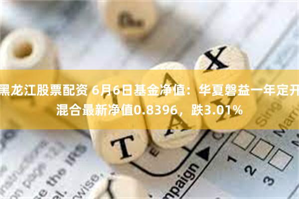 黑龙江股票配资 6月6日基金净值：华夏磐益一年定开混合最新净值0.8396，跌3.01%