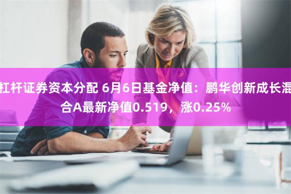 杠杆证券资本分配 6月6日基金净值：鹏华创新成长混合A最新净值0.519，涨0.25%