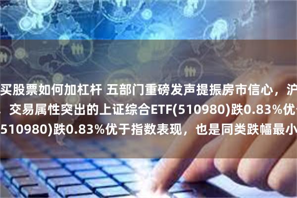 买股票如何加杠杆 五部门重磅发声提振房市信心，沪指冲高回落跌逾1%，交易属性突出的上证综合ETF(510980)跌0.83%优于指数表现，也是同类跌幅最小！